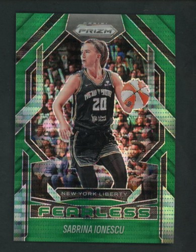 2025 Panini WNBA Prizm Fearless Green Pulsar Sabrina Ionescu Liberty /25