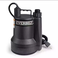 Everbilt 1/6 HP Plastic Submersible Utility Pump NEW OPEN BOX
