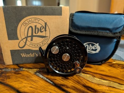 Abel Big Game #2 Fly Reel  - LH Retrieve  WITH CASE AND BOX NEVER USED SUPERB