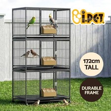 i.Pet Bird Cage Large Bird Cages Aviary Budgie Perch Cage Parrot Pet Stand Wheel