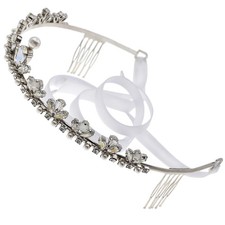 GA246 Silver Wedding Bridal Tiara With Swarovski Crystals