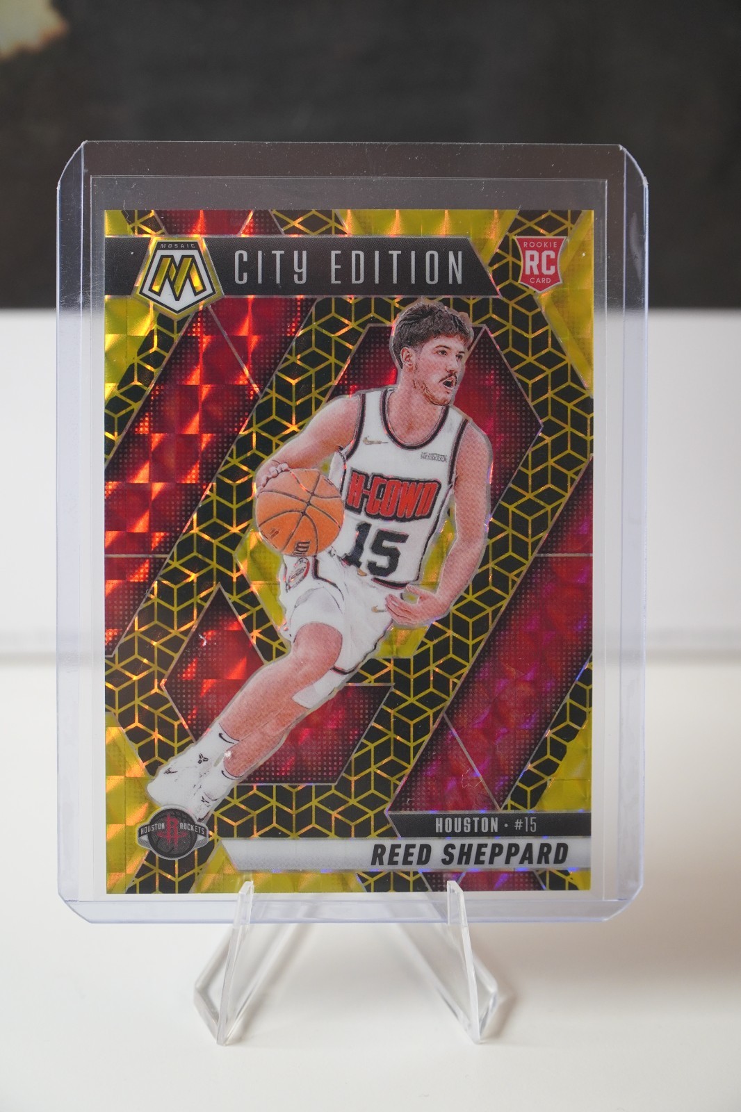 2024-25 Mosaic Basketball Reed Sheppard #276 GOLD! Rookie City Edition #3/10