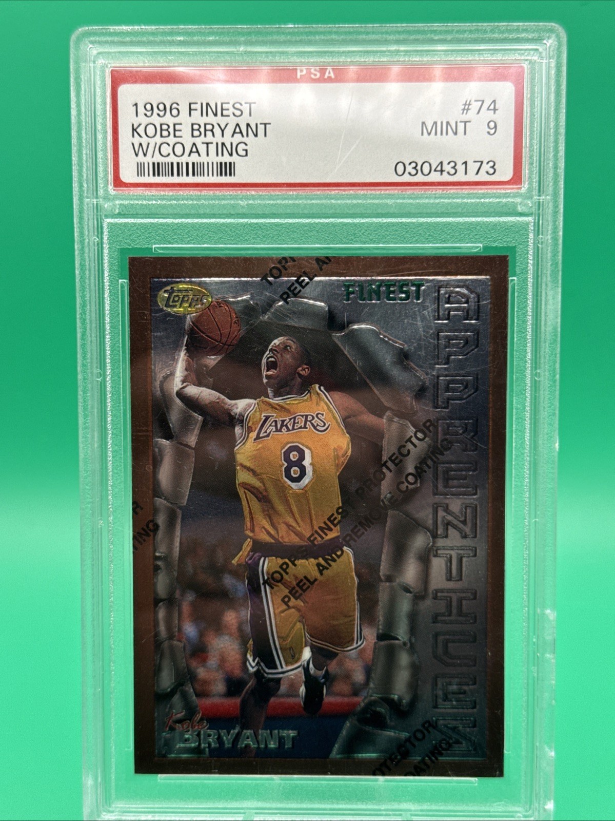 Kobe Bryant 1996 Topps Finest #74 Bronze - Base (with Coating
