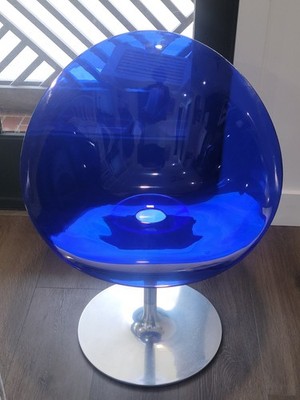 Kartell Eros Blue Chair Design Philippe Starck Aluminium Italy