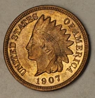 1907 INDIAN HEAD CENT - With CARTWHEELING MINT LUSTER - MS BU UNC