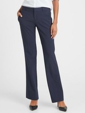 NWT Banana Republic Logan Trouser-Fit Washable Wool-Blend Pant Size 12 Short