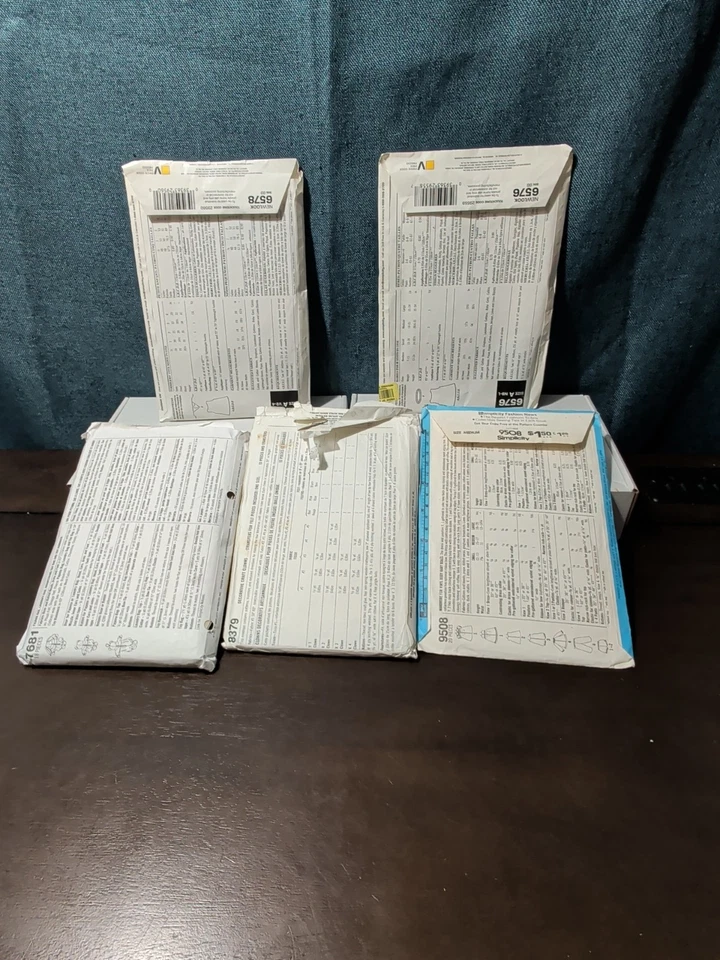 VTG 5 Simplicity Sewing Patterns Doll Clothes, Clowns, Baby & Toddler Dress Cut - Image 2 of 4