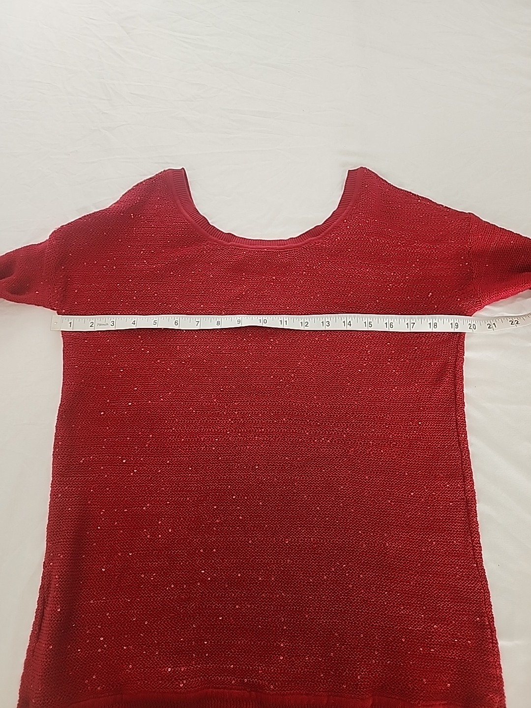 Heed Women's Red Sequin Pullover Sweater Size M - image 10