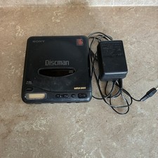 Vintage Sony Discman D-11 Black Mega Bass Portable CD Player Works W Power Cord