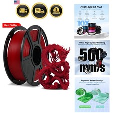 Rapid PLA Filament 1.75mm Ruby Red, 500mm/s High Speed Printing, 3D Printer F...