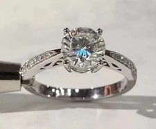 2Ct Round Cut Lab-Created Diamond Wedding Engagement Ring 14K White Gold Plated