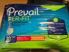 Prevail Per-Fit, Daily Underwear Size Medium, 20 count x 3 packs NEW 