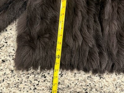 SAGA FOX Brown coat jacket Real fur Sz Large | eBay
