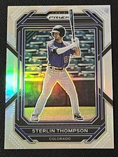 2023 Panini Prizm #153 Sterlin Thompson Silver Prizms Colorado Rockies