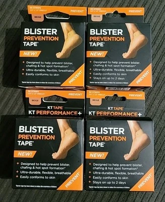 (4) KT Tape Kt Performance + Beige 3.5" x 1.2" Precut (30 Strips Each)