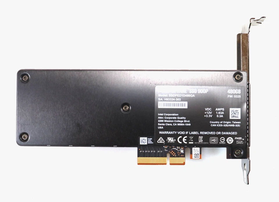 Intel Optane SSD 900P SSDPED1D480GA 480GB HHHL PCIe 3.0 x4 NVMe SSD H93324-303 - Image 2 of 2