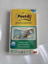 New Post-it Photo  Card Kit 4 X 8"  Semi Gloss Sticky Picture Paper & Software
