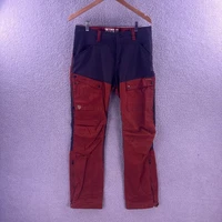 Fjallraven Keb Trousers G-1000 Deep Red Dark Grey Trekking Pants EU 40 US 30-31