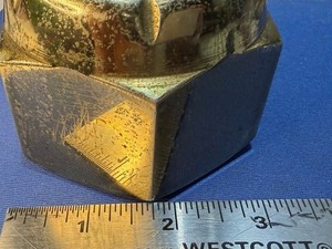 3.15 lbs Heavy Hex Nut (approx 3"wide x 3" high) Large "HUGE" UOS Last One