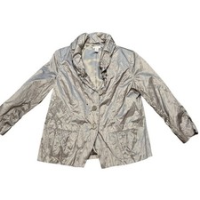Chico's Metallic 3/4 Sleeve Jacket Blazer Size 1 Small