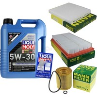 Mann Inspektionspaket 5L Liqui Moly Longtime 5W-30 FüR Mazda 6 Kombi 2.5 MZR 2.3