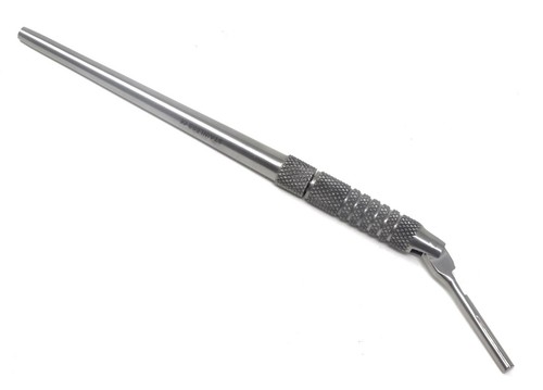 1pz Manico Lama bisturi n.4 Regolabile Tondo Acciaio Inox Chirurgia Dentale - Foto 3 di 5