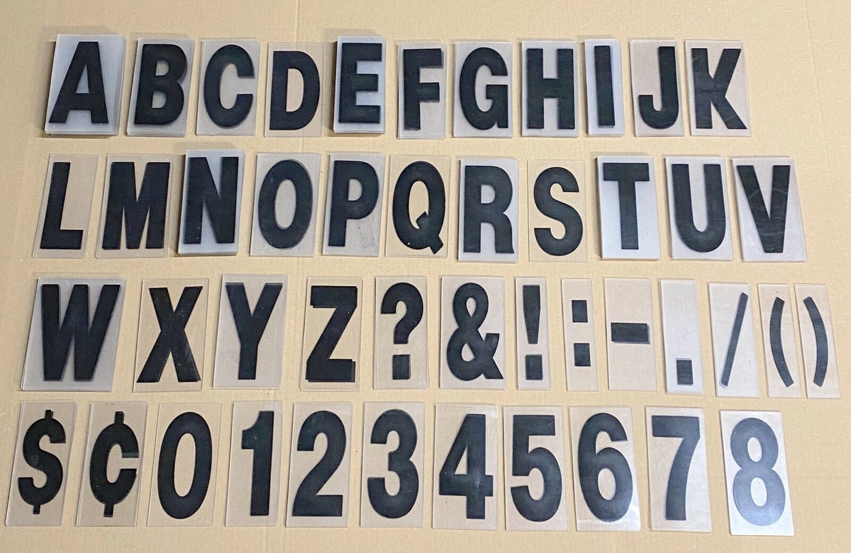 セール【6号】フツラライト 活字 英字 アルファベット 数字 記号 Vtg Plastic Marquee Sign 6