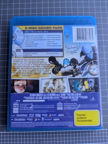 Blu-ray : Megamind (1 DISC) VGC DREAMWORKS Kids Movie Family - Picture 2 of 3