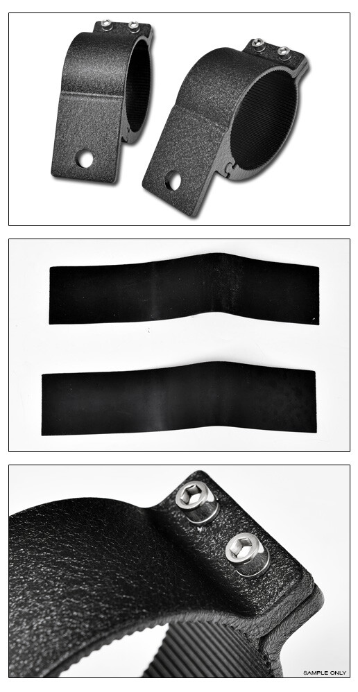 Texture Blk 3" Tube Bull Bar Roll Cage Aluminum Mount Brackets For LED