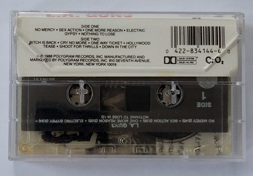 L.A. Guns - Self Titled 1988 Cassette Tape - Picture 2 of 7