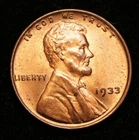 1933 Lincoln Wheat Cent  Gem BU+++++Red