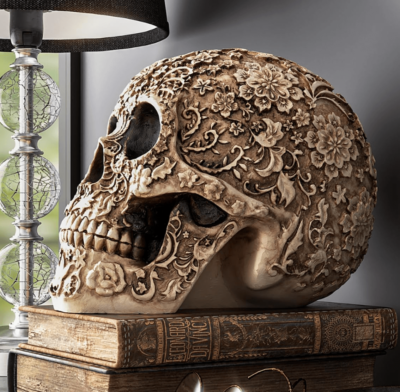 3D Rose Skull Silicone Mold - For Resin, Candles, Soap Making Crafts