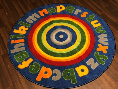 RUTSCHFESTE 133CMX133CM KREIS MATTEN/TEPPICHE HEIME/SCHULEN BILDUNG TEPPICHE NEU KINDER ABC 