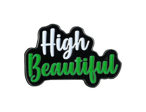 HIGH BEAUTIFUL"" Enamel Pin, Original Artwork by Matt Stewart - 1.75"" x 0.75