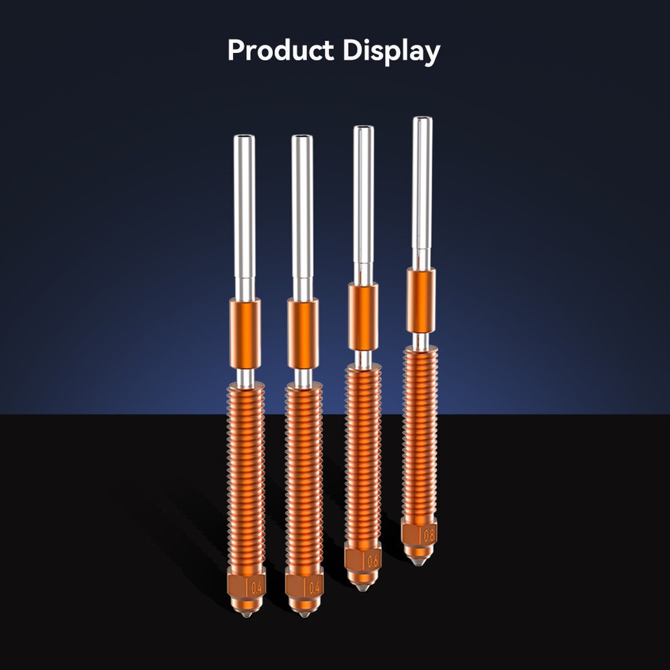 Creality Offcial K2 Plus Nozzle, Upgraded Unicorn Quick-Swap 3D Printer Nozzle met Titanium Alloy Throat, koperlegering en gehard staal voor K2 Plus /Creality Hi Combo 3D Printer (0,6mm