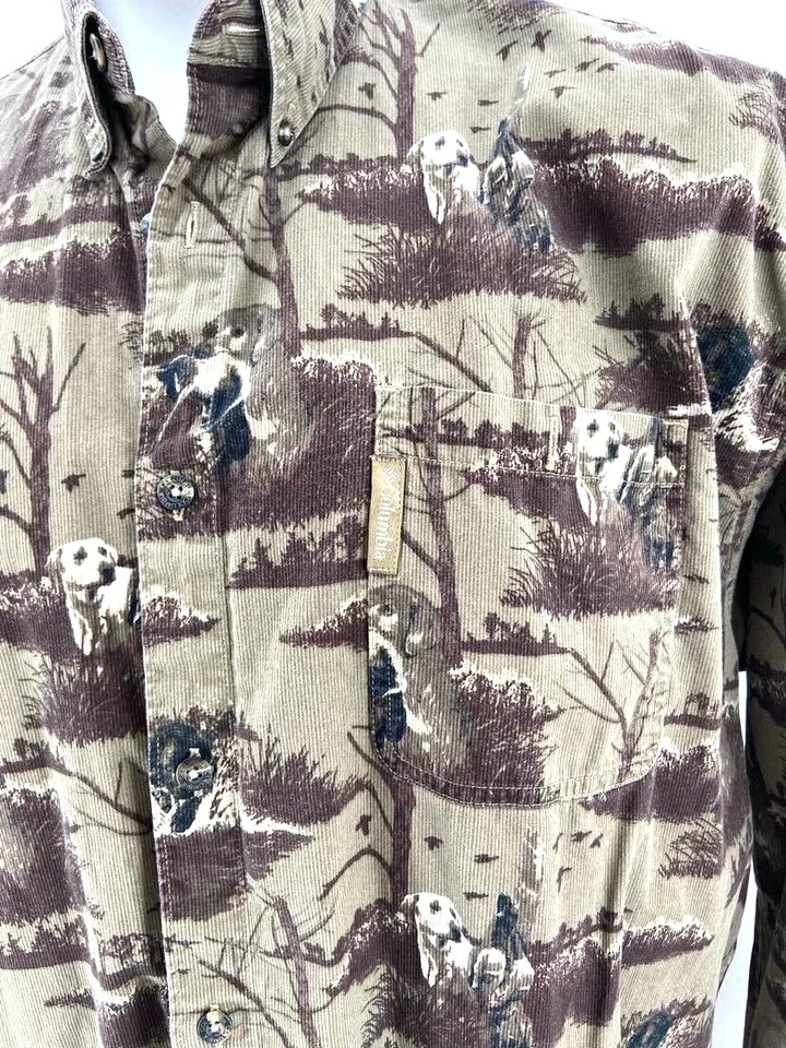 Camisa LS Columbia River Lodge Pana Camuflada Cuello Abotonado Para Hombre XXL Foto 2 de 4