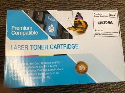 Premium Compatible  CHCE260A (648A) Black Laser Toner,  replaces CE260A
