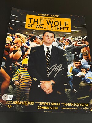 LEONARDO DICAPRIO SIGNED 11X14 POSTER PHOTO WOLF OF WALL STREET