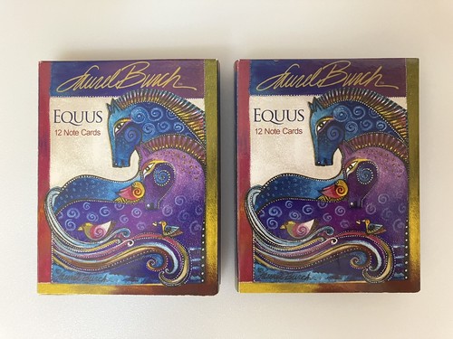 Vtg Laurel Burch Horse Equus Blank Note Cards Envelopes 23 Lot Rare Leanin Tree - Picture 10 of 10