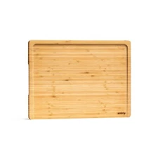 SMIRLY Large Bamboo Cutting Board for Kitchen: Large Bamboo Cutting Board wit...
