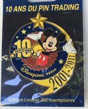 Disney Jumbo Pin 87333 DLP~10 Ans du Pin Trading Disneyland Paris 2001 - 2011