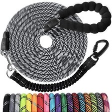 Long Dog Leash 15 FT Heavy Duty Rope Leashes for Dogs Training with Swivel Lo...