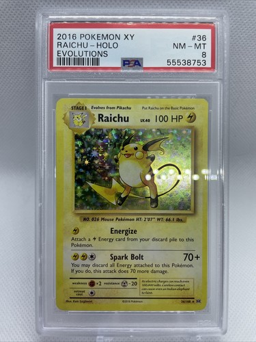 Raichu graded PSA 8 for sale on eBay