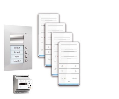 TCS audio:pack Unterputz f.4WE PAUF041/001 Türsprech-Set audio:pack