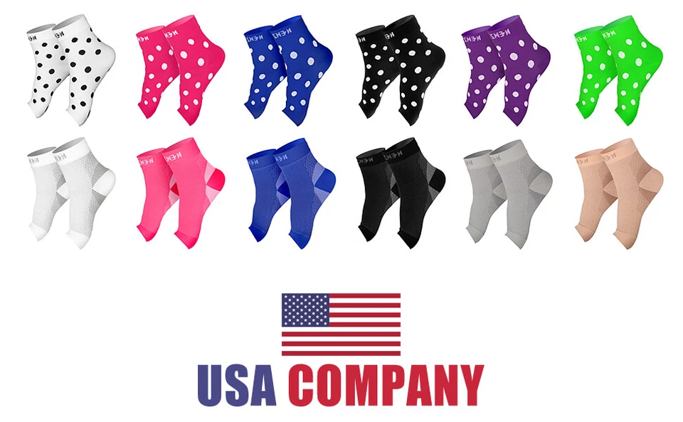 ⭐2 PARES | NEWZILL Calcetines de compresión mangas para pies/fascitis plantar 20-30 mmHg⭐ Foto 2 de 4