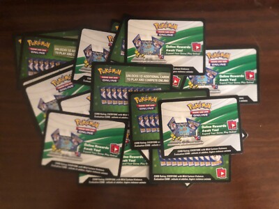 Pokémon TCG Code Cards, Mix of 12 Sword & Shield Series ETB Code Cards; messaged