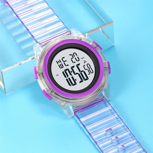 SKMEI Herren LED Uhr Transparent Elektronische Armbanduhr Digital Sportuhren Jungen - Bild 6 von 31