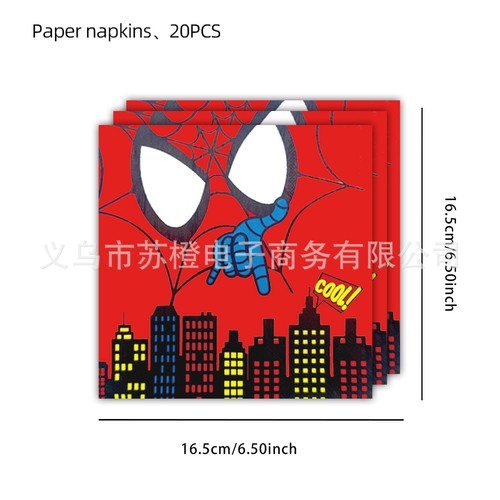 Manteles decorativos vajilla fiesta cumpleaños infantil dibujos animados Spider-Man - Imagen 14 de 21