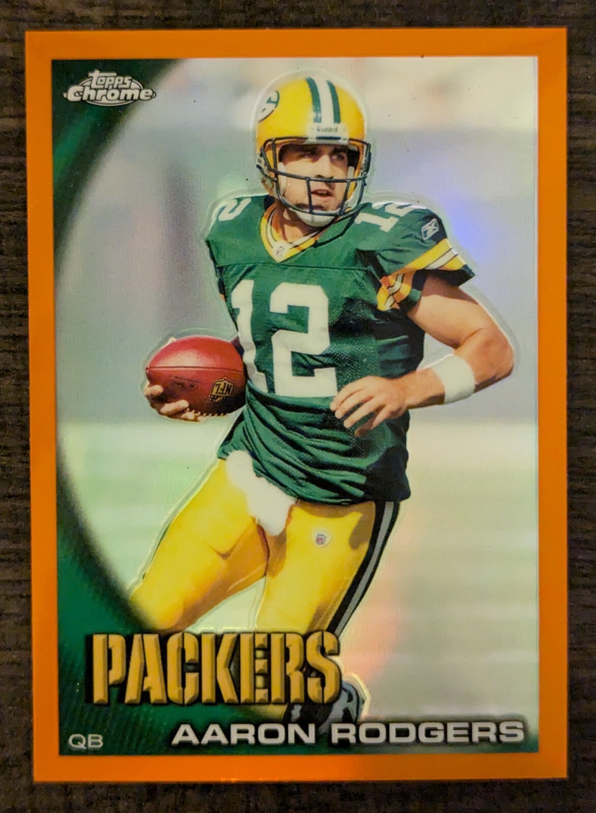 Aaron Rodgers 2010 Topps Chrome Orange Refractor