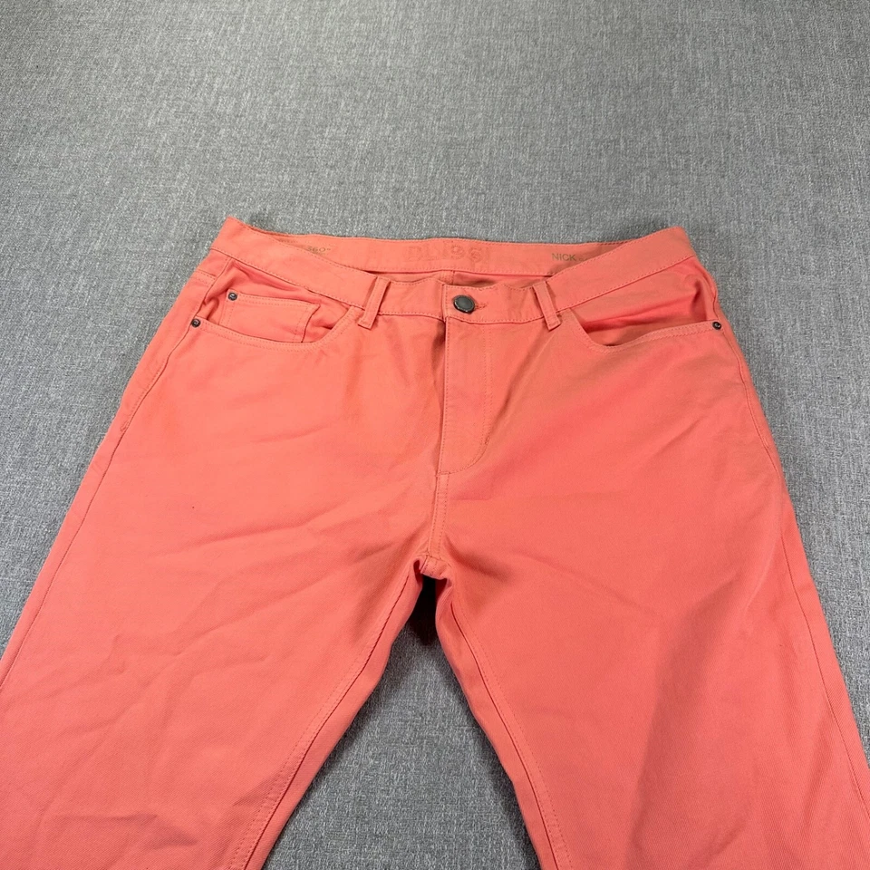 DL1961 Chino Pants Mens 38x29 Pink Nick Classic Slim 360 Comfort Stretch - Image 2 of 4